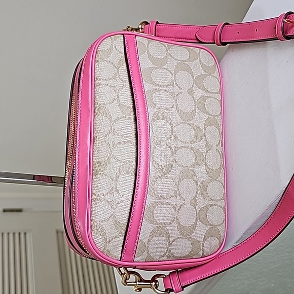 Coach Pink and Tan Crossbody Bag - Picture 11 of 16